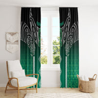 Aotearoa Maori Iwi Heritage Window Curtain Ngai Tahu Pounamu Green LT7 - Polynesian Pride
