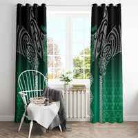 Aotearoa Maori Iwi Heritage Window Curtain Ngai Tahu Pounamu Green LT7 - Polynesian Pride
