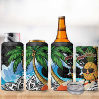 Tropical Christmas Polynesian 4 in 1 Can Cooler Tumbler Funny Surfing Pineapple LT7 - Polynesian Pride