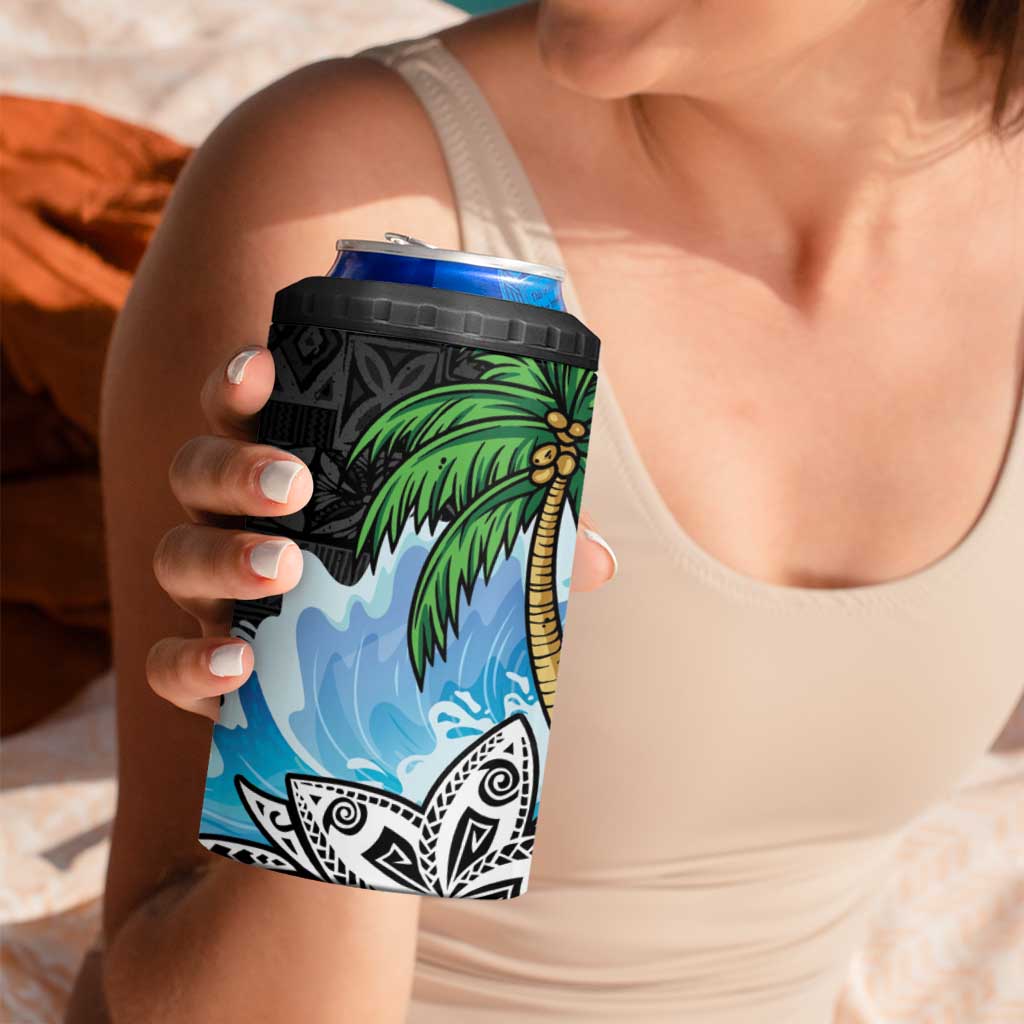 Tropical Christmas Polynesian 4 in 1 Can Cooler Tumbler Funny Surfing Pineapple LT7 - Polynesian Pride