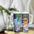 Tropical Christmas Polynesian Tumbler With Handle Funny Surfing Pineapple Blue