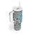 Turquoise Traditional Polynesian Tribal Tattoo Retro Tumbler With Handle