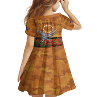 Cook Islands ANZAC Day Personalised Family Matching Long Sleeve Bodycon Dress and Hawaiian Shirt with Poppy Field LT9 - Polynesian Pride
