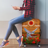 Cook Islands ANZAC Day Personalised Luggage Cover with Poppy Field LT9 - Polynesian Pride