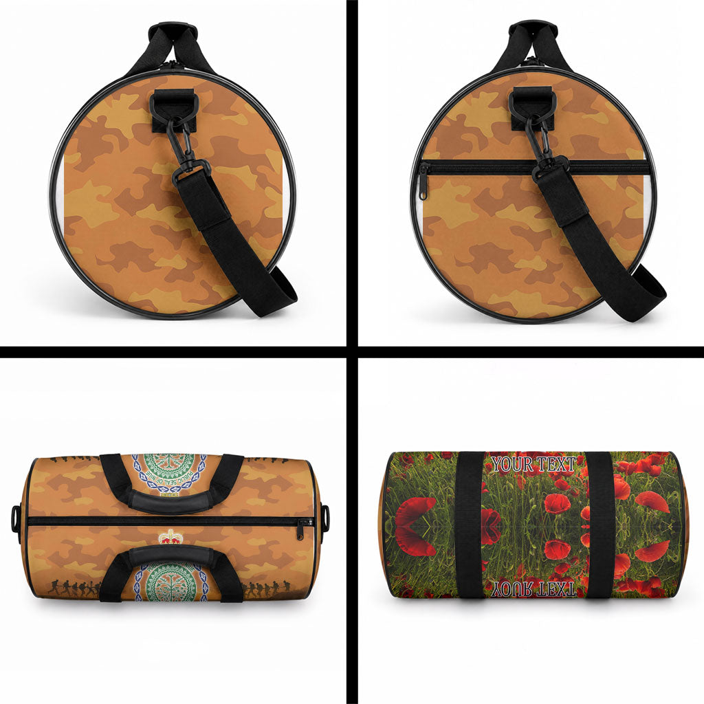 Niue ANZAC Day Personalised Duffle Bag with Poppy Field LT9 - Polynesian Pride