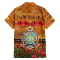 Niue ANZAC Day Personalised Family Matching Off Shoulder Long Sleeve Dress and Hawaiian Shirt with Poppy Field LT9 - Polynesian Pride
