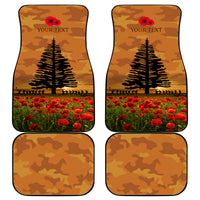 Norfolk Island ANZAC Day Personalised Car Mats with Poppy Field LT9 - Polynesian Pride