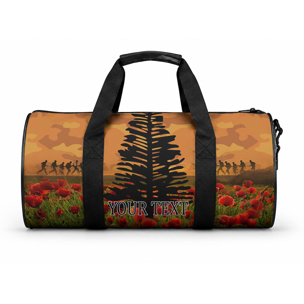 Norfolk Island ANZAC Day Personalised Duffle Bag with Poppy Field LT9 One size Art - Polynesian Pride