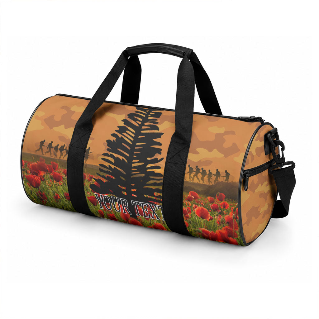 Norfolk Island ANZAC Day Personalised Duffle Bag with Poppy Field LT9 - Polynesian Pride