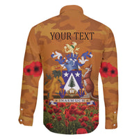 Norfolk Island ANZAC Day Personalised Family Matching Short Sleeve Bodycon Dress and Hawaiian Shirt with Poppy Field LT9 - Polynesian Pride