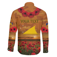 Tokelau ANZAC Day Personalised Family Matching Tank Maxi Dress and Hawaiian Shirt with Poppy Field LT9 - Polynesian Pride