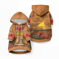 Tokelau ANZAC Day Personalised Pet Hoodie with Poppy Field LT9 Pullover Art - Polynesian Pride