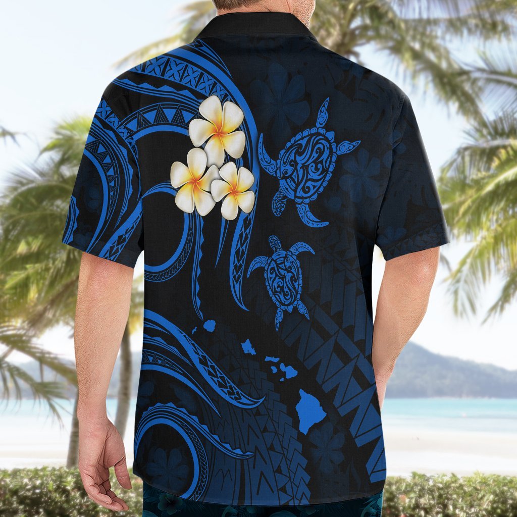 Hawaii Hawaiian Shirt Niihau Islands Polynesian Sunset Plumeria Blue Vibe LT9 - Polynesian Pride