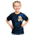 Hawaii Kid T Shirt Niihau Islands Polynesian Sunset Plumeria Blue Vibe LT9 Blue - Polynesian Pride