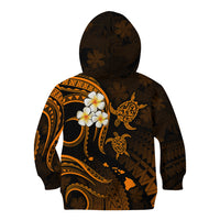 Hawaii Kid Hoodie Niihau Islands Polynesian Sunset Plumeria Gold Vibe LT9 - Polynesian Pride