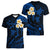 Hawaii Women V Neck T Shirt Molokai Islands Polynesian Sunset Plumeria Blue Vibe LT9 - Polynesian Pride