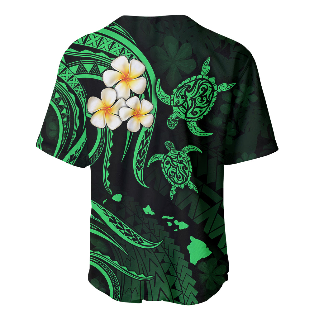 Hawaii Baseball Jersey Molokai Islands Polynesian Sunset Plumeria Green Vibe LT9 - Polynesian Pride