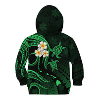 Hawaii Kid Hoodie Molokai Islands Polynesian Sunset Plumeria Green Vibe LT9 - Polynesian Pride