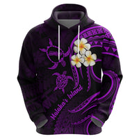 Polynesian Hawaii Hoodie Molokai Islands with Pacific Plumeria Purple Vibe LT9 - Polynesian Pride