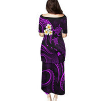 Polynesian Hawaii Puletasi Molokai Islands with Pacific Plumeria Purple Vibe LT9 - Polynesian Pride