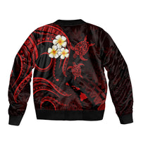 Polynesian Hawaii Bomber Jacket Molokai Islands with Pacific Plumeria Red Vibe LT9 - Polynesian Pride
