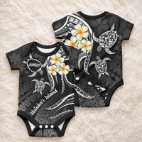 Polynesian Hawaii Molokai Islands Baby Onesie with Pacific Plumeria White Vibe LT9 - Polynesian Pride