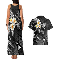 Polynesian Hawaii Couples Matching Tank Maxi Dress And Hawaiian Shirt Molokai Islands with Pacific Plumeria White Vibe LT9 - Polynesian Pride