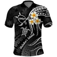 Polynesian Hawaii Polo Shirt Molokai Islands with Pacific Plumeria White Vibe LT9 White - Polynesian Pride
