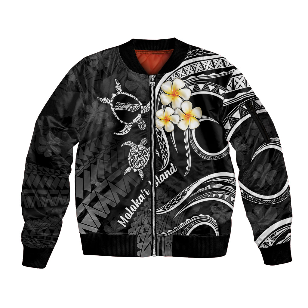 Polynesian Hawaii Sleeve Zip Bomber Jacket Molokai Islands with Pacific Plumeria White Vibe LT9 Unisex White - Polynesian Pride