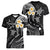 Polynesian Hawaii Women V Neck T Shirt Molokai Islands with Pacific Plumeria White Vibe LT9 - Polynesian Pride