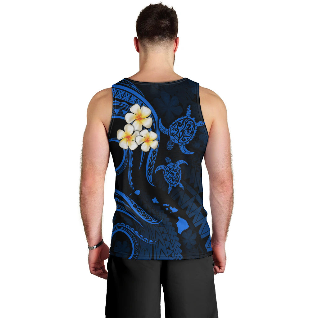 Hawaii Men Tank Top Lanai Islands Polynesian Sunset Plumeria Blue Vibe LT9 - Polynesian Pride