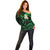 Hawaii Off Shoulder Sweater Lanai Islands Polynesian Sunset Plumeria Green Vibe LT9 - Polynesian Pride