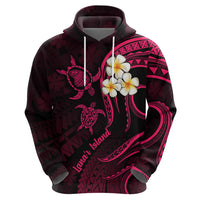 Hawaii Hoodie Lanai Islands Polynesian Sunset Plumeria Pink Vibe LT9 - Polynesian Pride