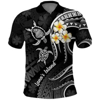 Polynesian Hawaii Polo Shirt Lanai Islands with Pacific Plumeria White Vibe LT9 White - Polynesian Pride