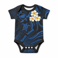 Hawaii Kauai Islands Baby Onesie Polynesian Sunset Plumeria LT9 Blue - Polynesian Pride