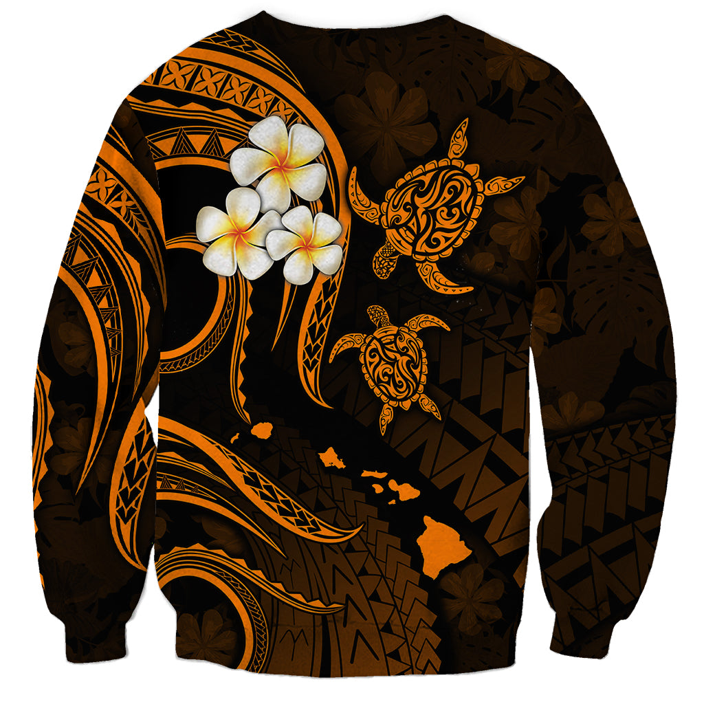 Hawaii Sweatshirt Kauai Islands Polynesian Sunset Plumeria Gold Vibe LT9 - Polynesian Pride