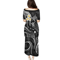 Polynesian Hawaii Puletasi Kauai Islands with Pacific Plumeria White Vibe LT9 - Polynesian Pride