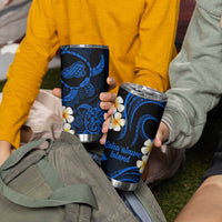 Hawaii Kahoolawe Islands Pacific Plumeria Tumbler Cup Blue Polynesian Tattoo