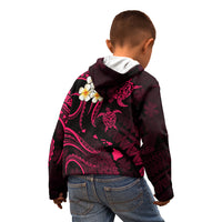 Hawaii Kid Hoodie Kahoolawe Islands Polynesian Sunset Plumeria Pink Vibe LT9 - Polynesian Pride