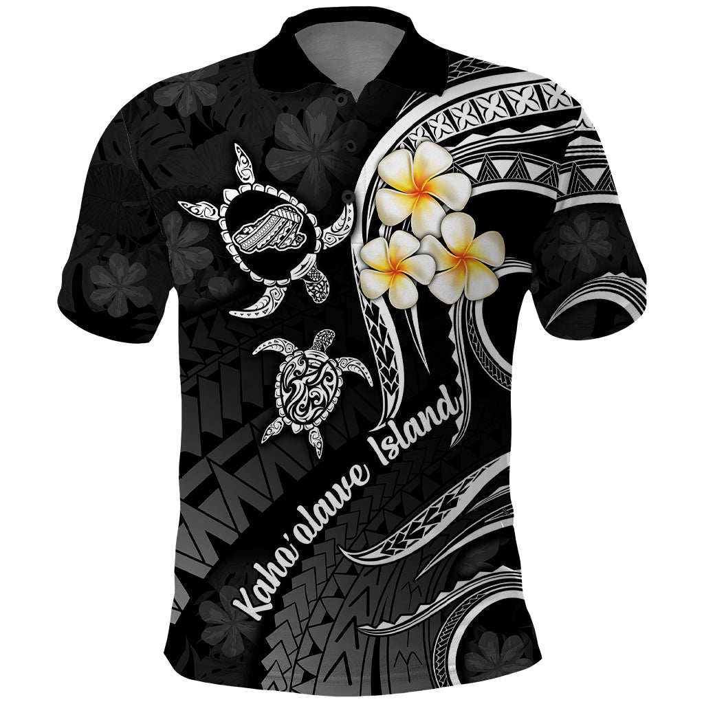 Polynesian Hawaii Polo Shirt Kahoolawe Islands with Pacific Plumeria White Vibe LT9 White - Polynesian Pride