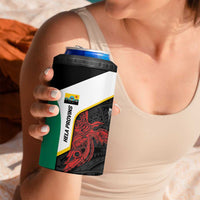 Personalised PNG Hela Province 4 in 1 Can Cooler Tumbler Bird of Paradise Tattoo Flag Motif LT9 - Polynesian Pride
