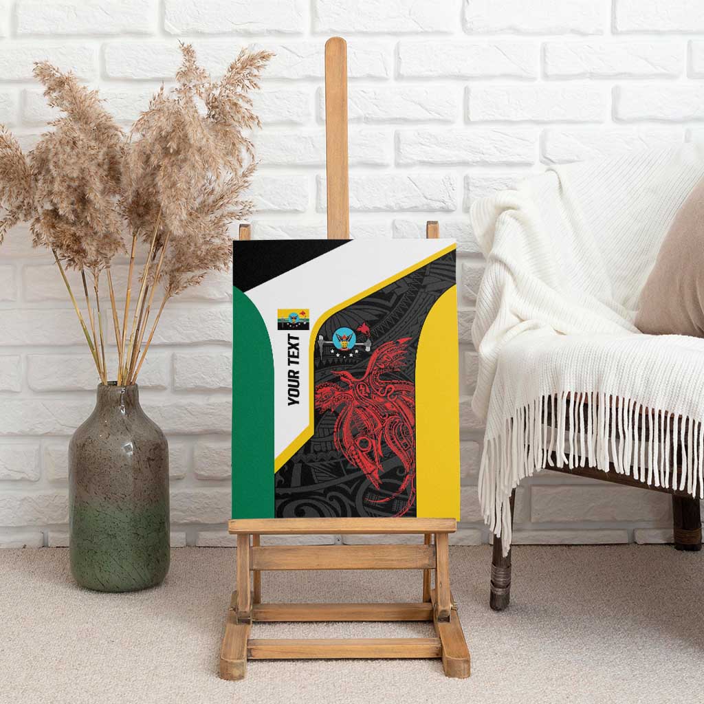 Personalised PNG Hela Province Canvas Wall Art Bird of Paradise Tattoo Flag Motif - Polynesian Pride