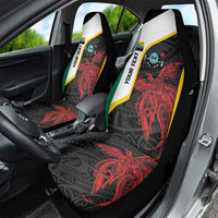 Personalised PNG Hela Province Car Seat Cover Bird of Paradise Tattoo Flag Motif LT9 - Polynesian Pride