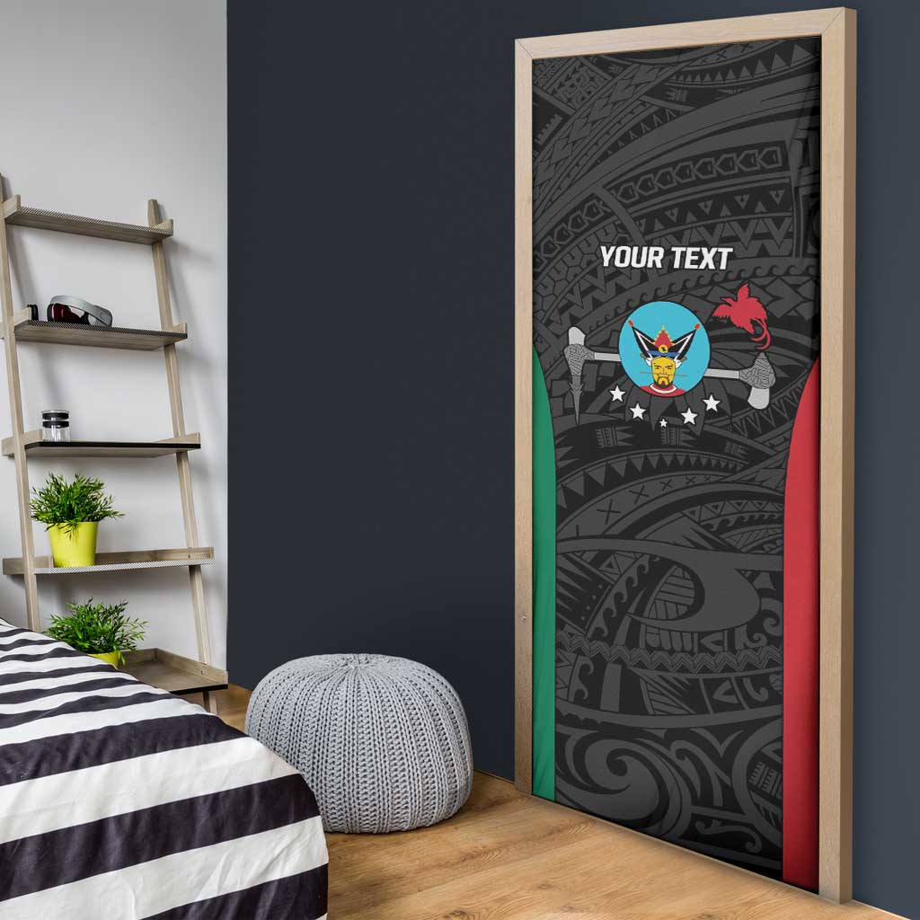 Personalised PNG Hela Province Door Cover Bird of Paradise Tattoo Flag Motif LT9 - Polynesian Pride
