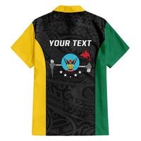 Personalised PNG Hela Province Family Matching Long Sleeve Bodycon Dress and Hawaiian Shirt Bird of Paradise Tattoo Flag Motif LT9 - Polynesian Pride