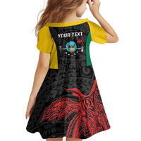 Personalised PNG Hela Province Family Matching Off Shoulder Maxi Dress and Hawaiian Shirt Bird of Paradise Tattoo Flag Motif LT9 - Polynesian Pride