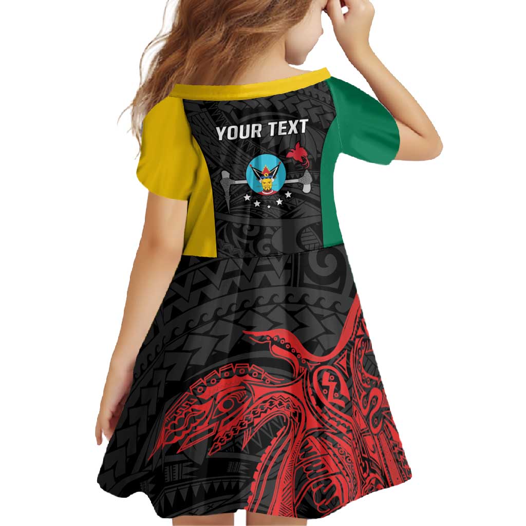 Personalised PNG Hela Province Family Matching Short Sleeve Bodycon Dress and Hawaiian Shirt Bird of Paradise Tattoo Flag Motif LT9 - Polynesian Pride