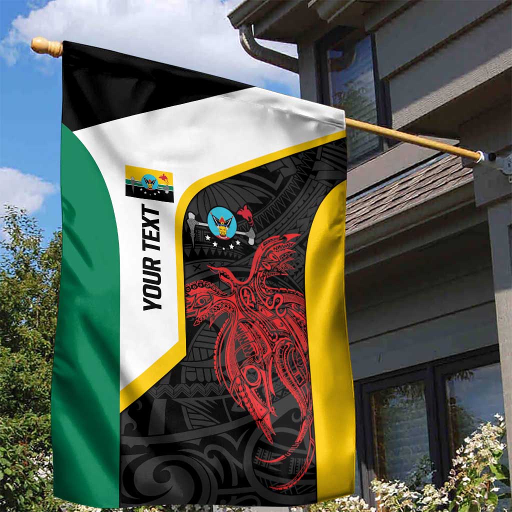 Personalised PNG Hela Province Garden Flag Bird of Paradise Tattoo Flag Motif LT9 - Polynesian Pride