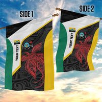 Personalised PNG Hela Province Garden Flag Bird of Paradise Tattoo Flag Motif LT9 - Polynesian Pride