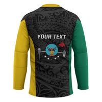 Personalised PNG Hela Province Hockey Jersey Bird of Paradise Tattoo Flag Motif LT9 - Polynesian Pride